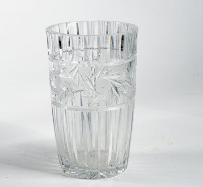 vaso in cristallo molato
