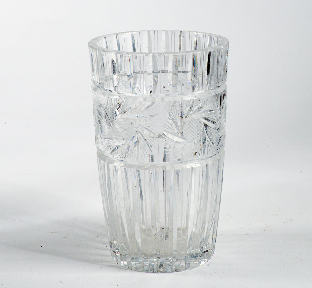 vaso in cristallo molato