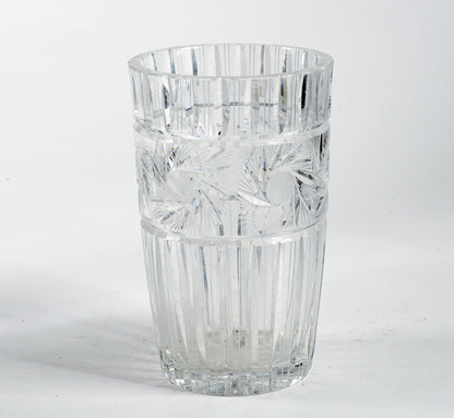 vaso in cristallo molato