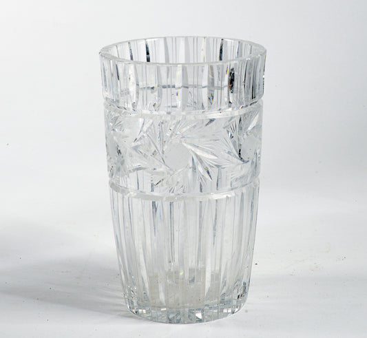 vaso in cristallo molato