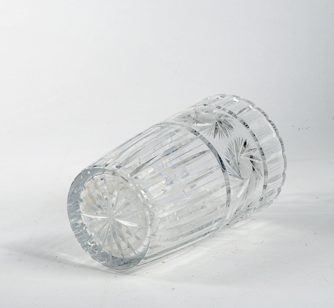 vaso in cristallo molato