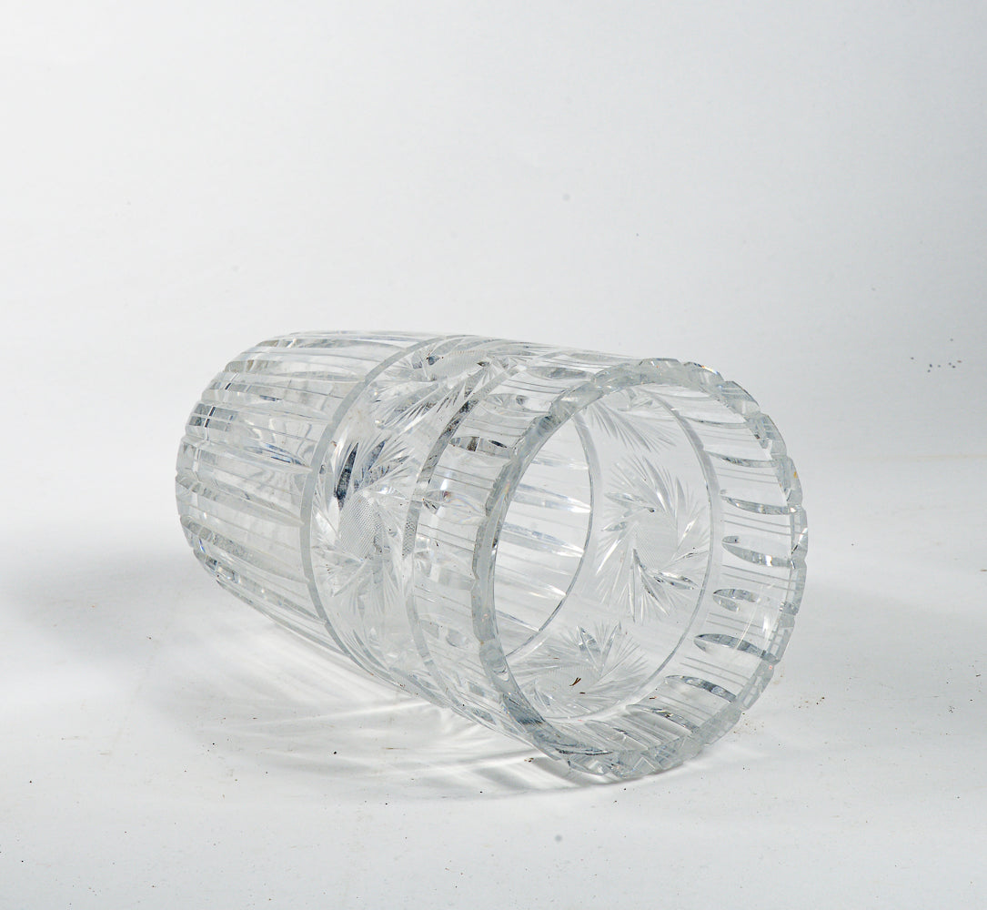 vaso in cristallo molato