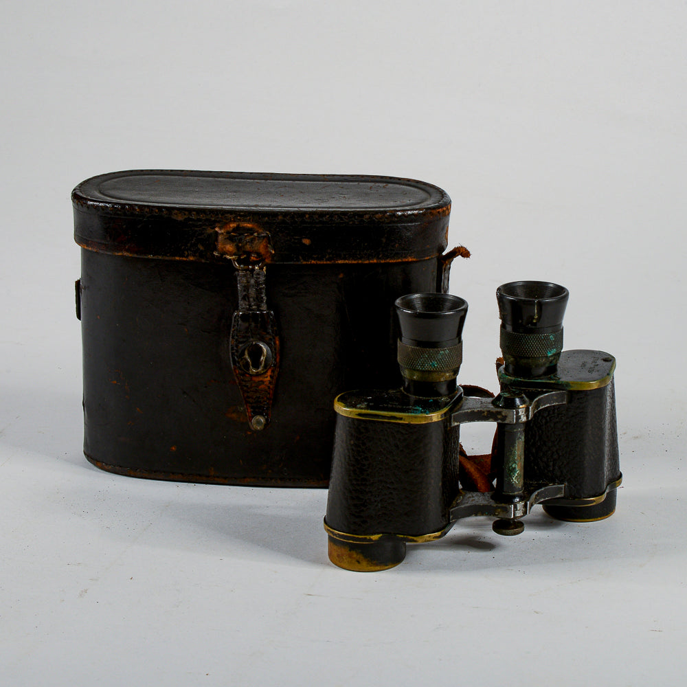 Binocolo con custodia marcato AFSA Paris  metà del 1900