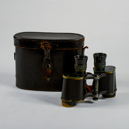Binocolo con custodia marcato AFSA Paris  metà del 1900