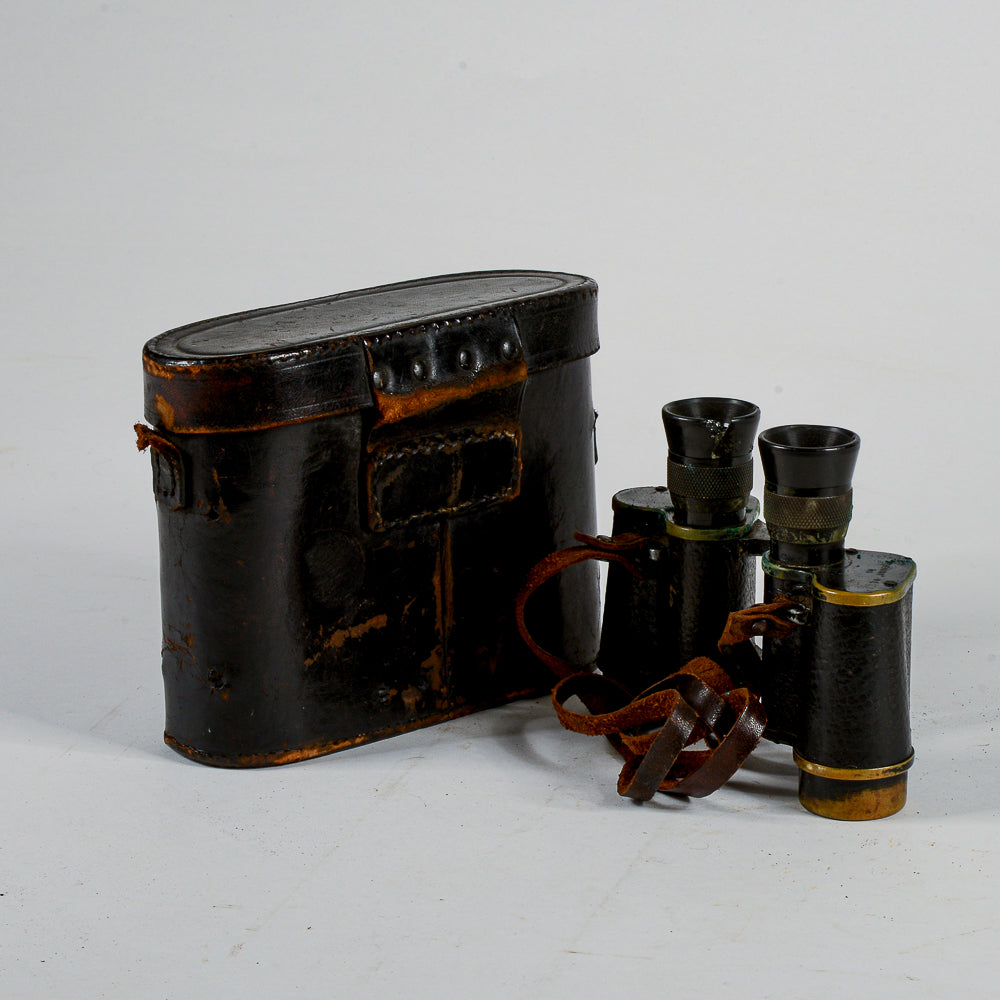 Binocolo con custodia marcato AFSA Paris  metà del 1900