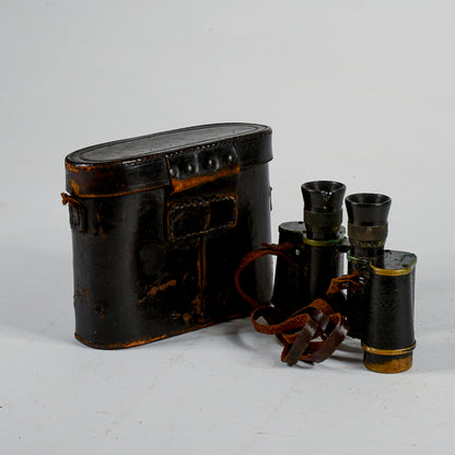 Binocolo con custodia marcato AFSA Paris  metà del 1900