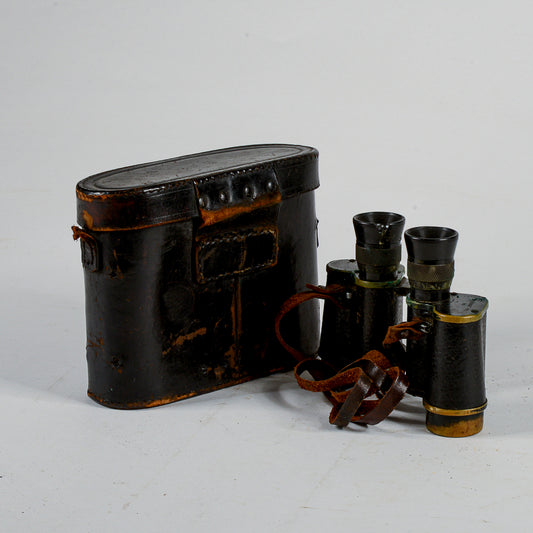 Binocolo con custodia marcato AFSA Paris  metà del 1900