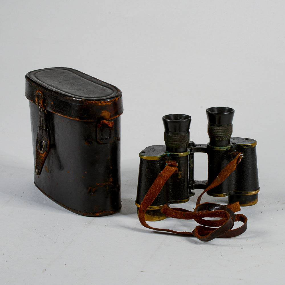 Binocolo con custodia marcato AFSA Paris  metà del 1900
