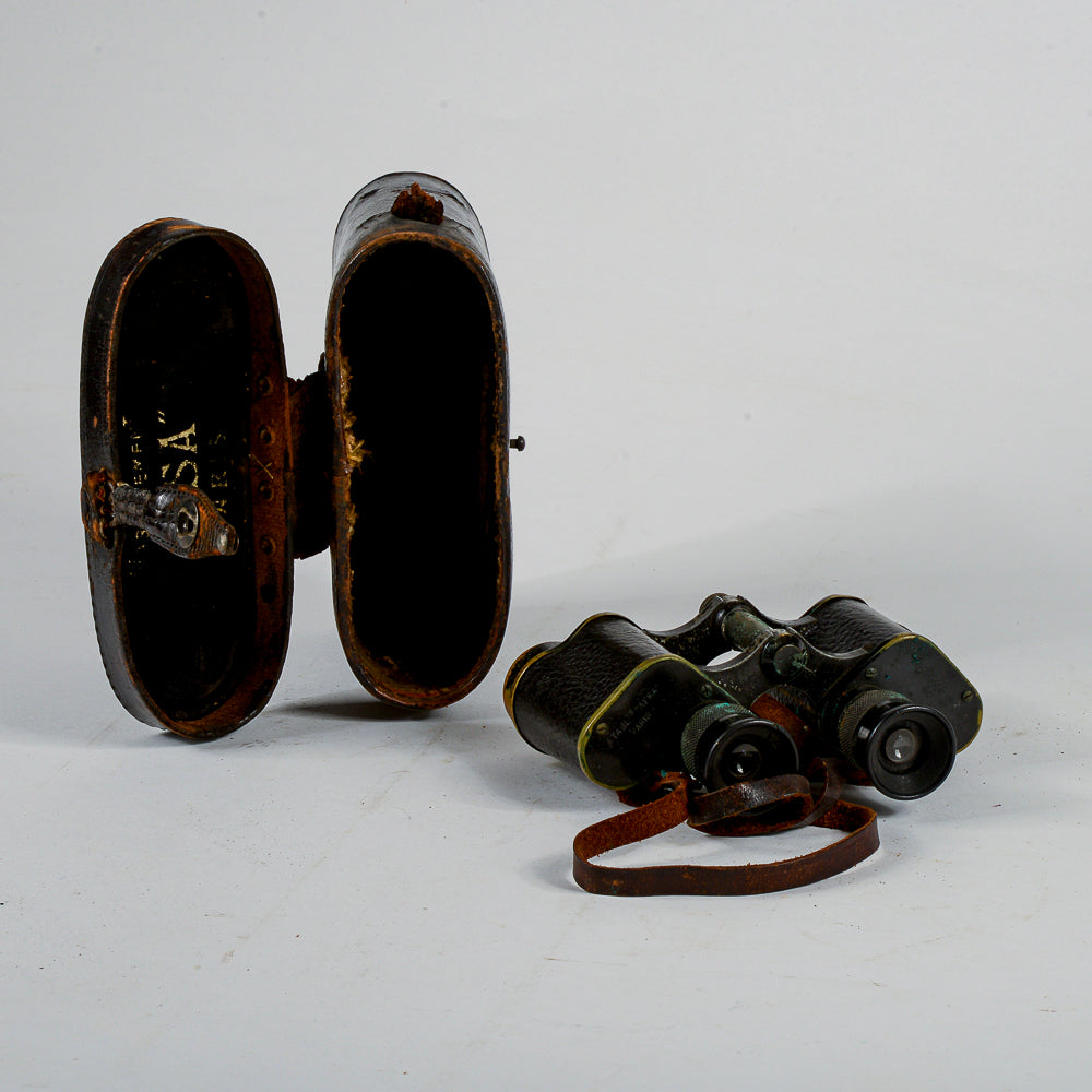 Binocolo con custodia marcato AFSA Paris  metà del 1900
