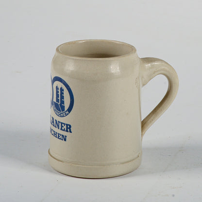 boccale birra in terracotta pubblicita pubblicitario ditta paulaner Munchen firmato made in west germany