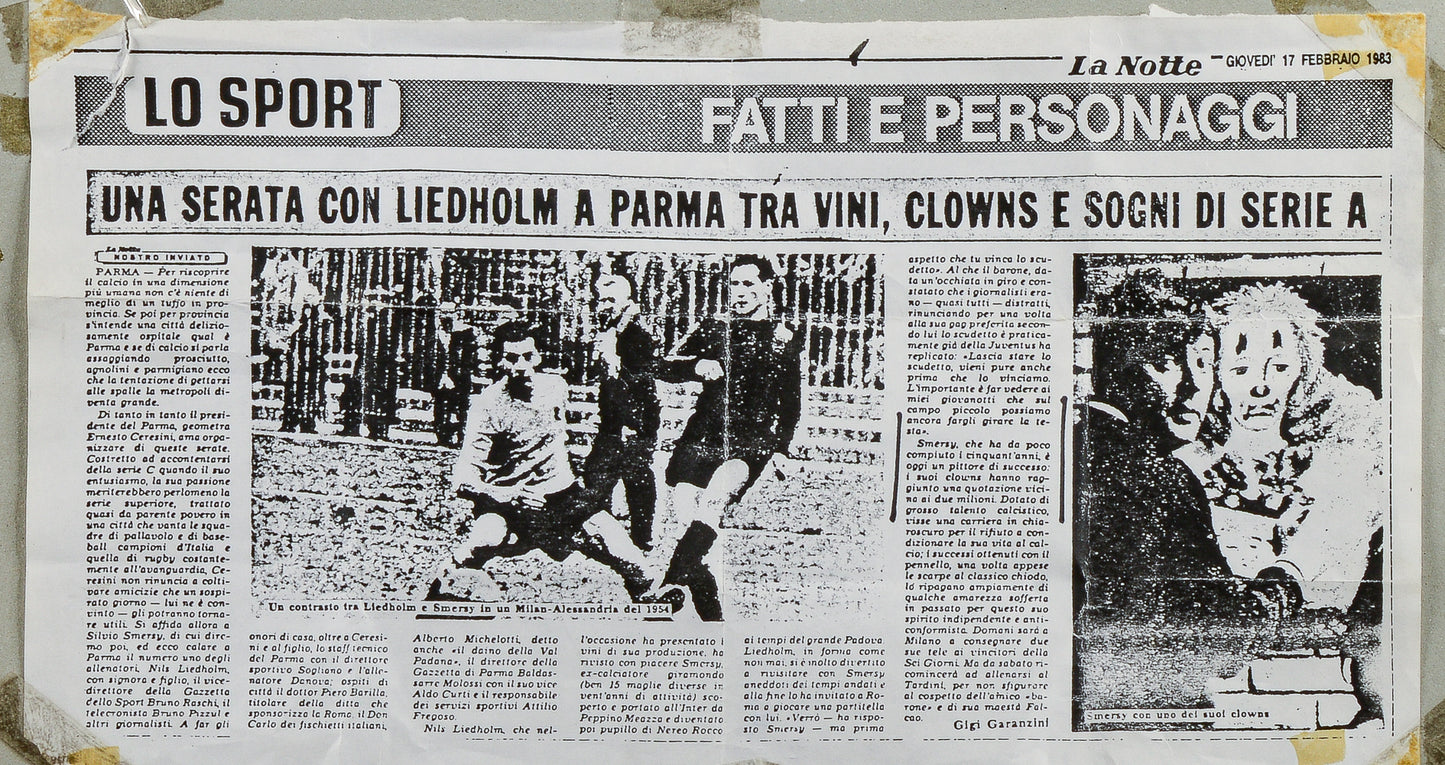 quardo olio cloun firmato silvio ex calciatore inter