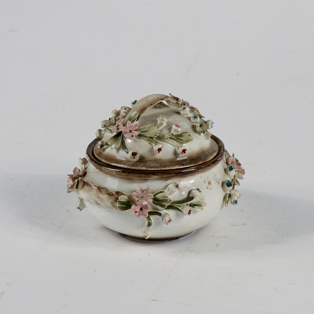 satola decorazione ceramica in terracottta marchio capodimonte