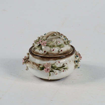 satola decorazione ceramica in terracottta marchio capodimonte