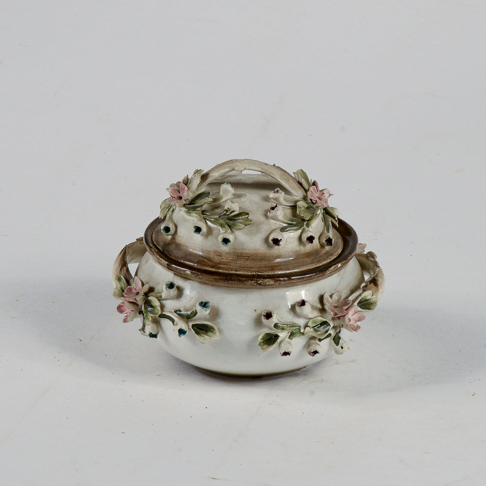 satola decorazione ceramica in terracottta marchio capodimonte