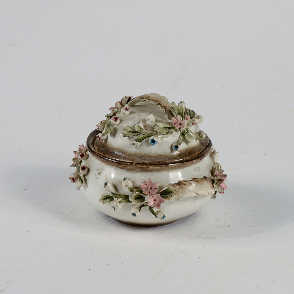 satola decorazione ceramica in terracottta marchio capodimonte
