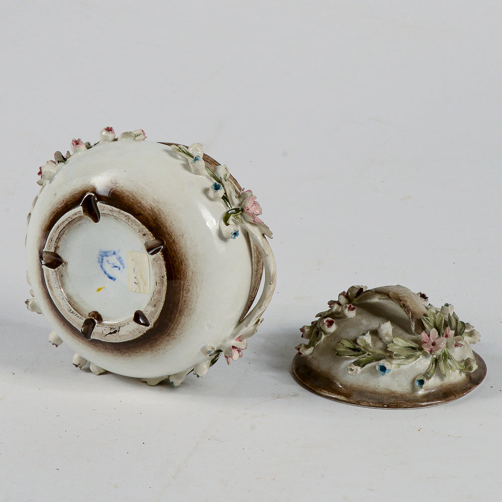 satola decorazione ceramica in terracottta marchio capodimonte