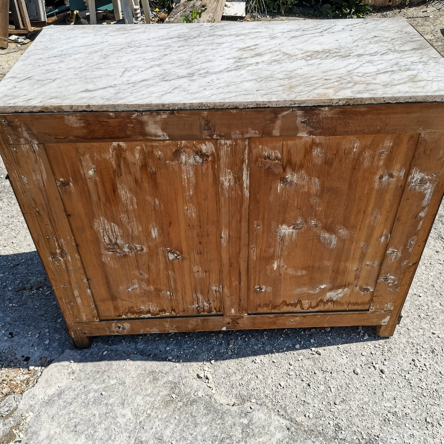 Como 4 casseti da restaurare in noce e piano in mamro Italia epoca fine 800