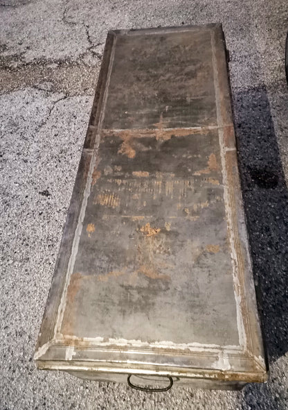 Baule in ferro  cassa conteiner da viaggio epoca fine 800