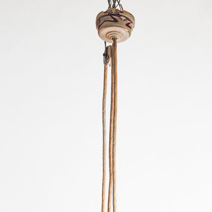 Lampadario liberty sali scendi in ceramica originale perfetto e funzionante epoca art nuveau