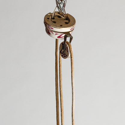 Lampadario liberty sali scendi in ceramica originale perfetto e funzionante epoca art nuveau