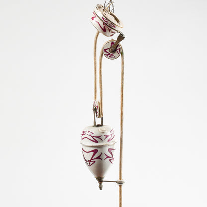 Lampadario liberty sali scendi in ceramica originale perfetto e funzionante epoca art nuveau
