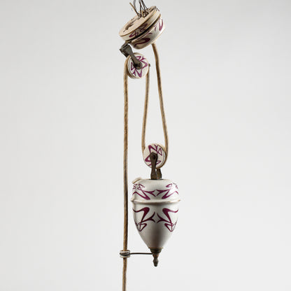 Lampadario liberty sali scendi in ceramica originale perfetto e funzionante epoca art nuveau
