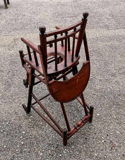 Seggiolone sedia da  bambino passeggino  girello pieghevole  Italia epoca primo 1900