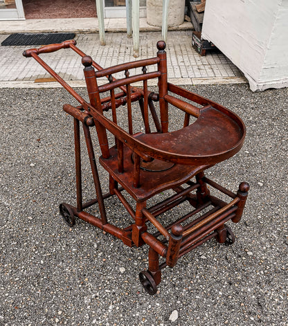 Seggiolone sedia da  bambino passeggino  girello pieghevole  Italia epoca primo 1900