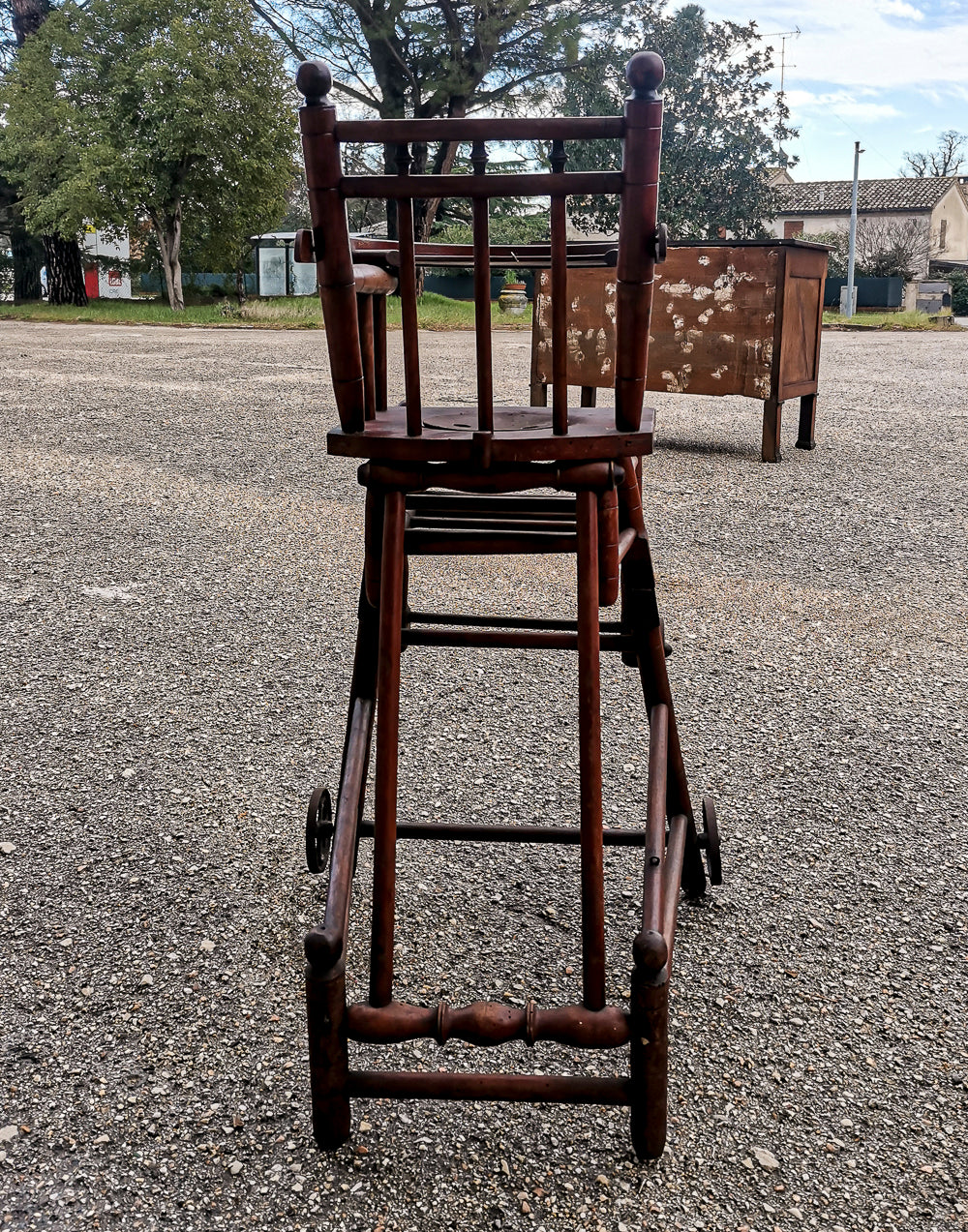Seggiolone sedia da  bambino passeggino  girello pieghevole  Italia epoca primo 1900