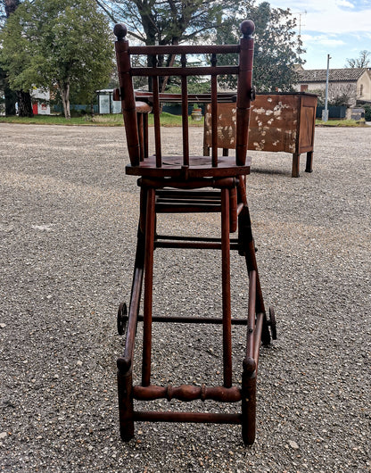 Seggiolone sedia da  bambino passeggino  girello pieghevole  Italia epoca primo 1900