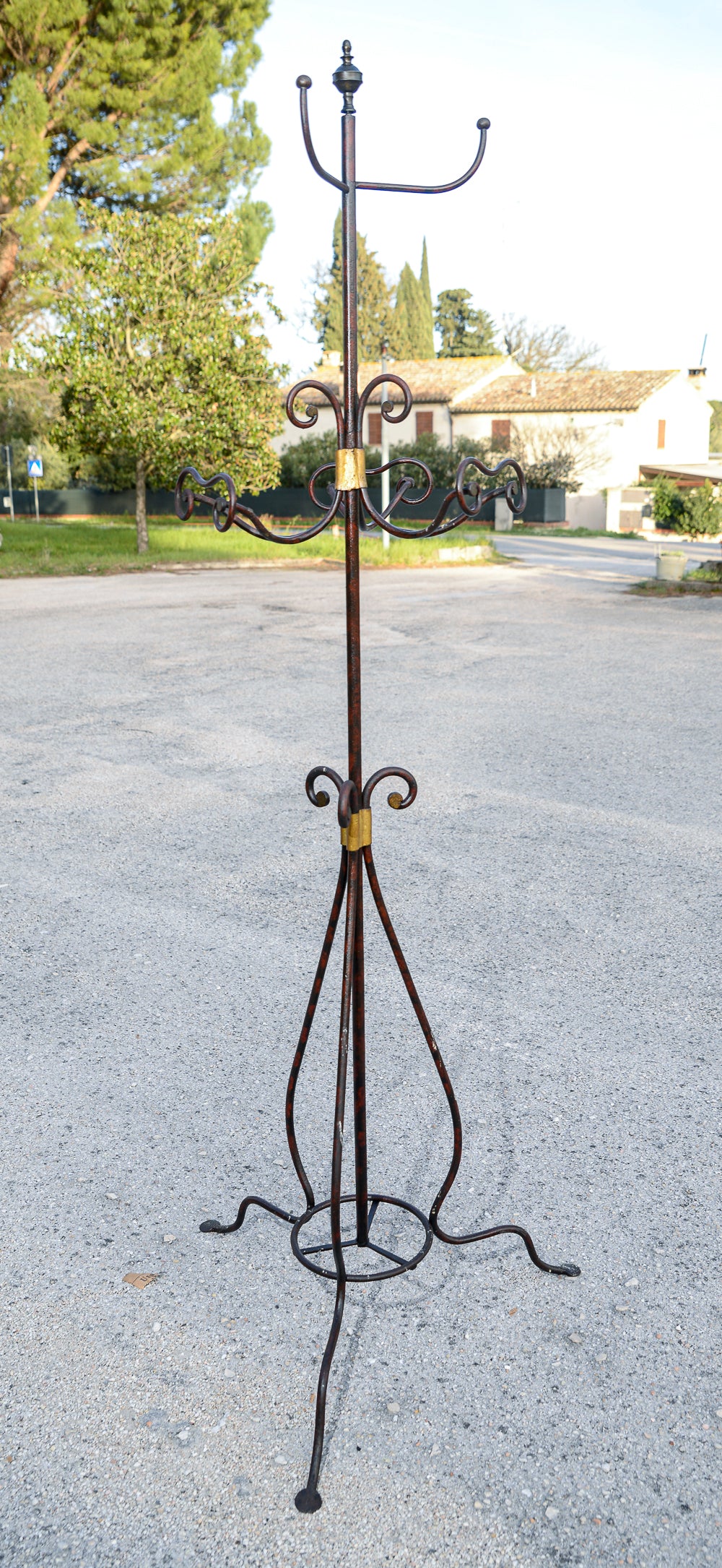 Appendiabiti in ferro battuto originale dell' epoca 1800