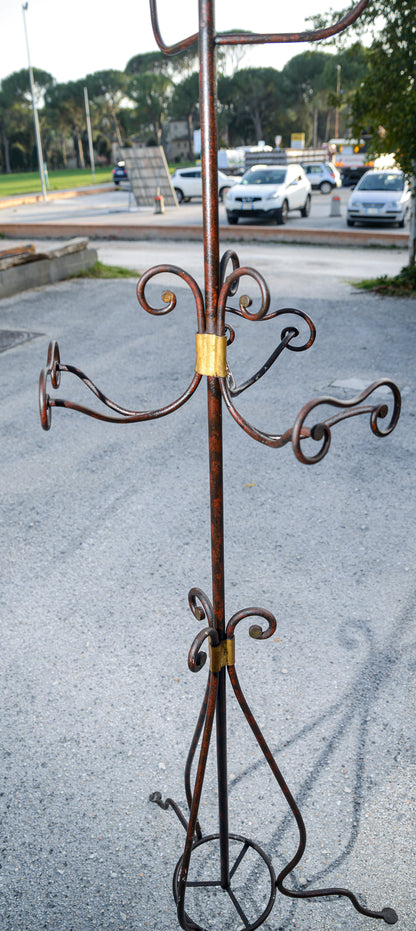 Appendiabiti in ferro battuto originale dell' epoca 1800