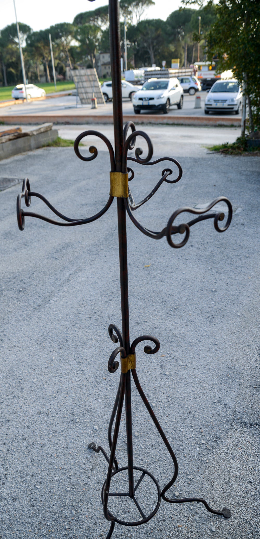Appendiabiti in ferro battuto originale dell' epoca 1800