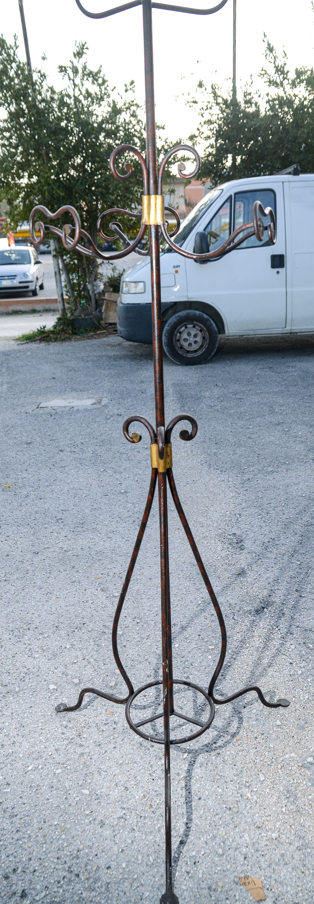 Appendiabiti in ferro battuto originale dell' epoca 1800
