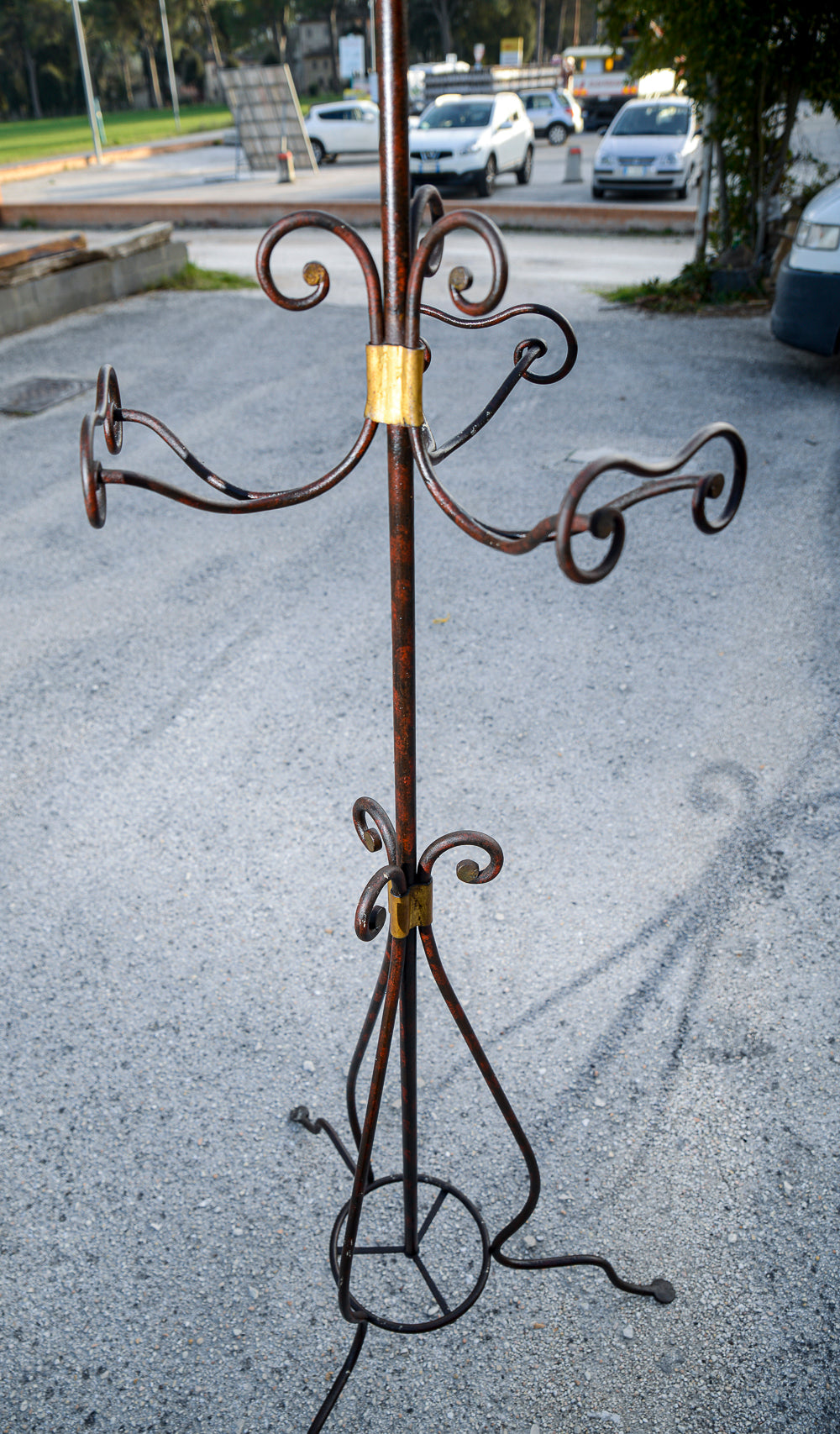 Appendiabiti in ferro battuto originale dell' epoca 1800