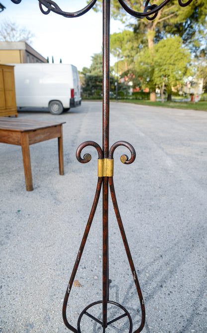 Appendiabiti in ferro battuto originale dell' epoca 1800