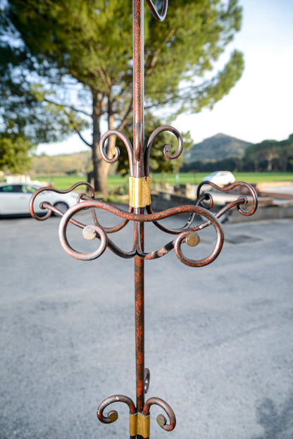Appendiabiti in ferro battuto originale dell' epoca 1800