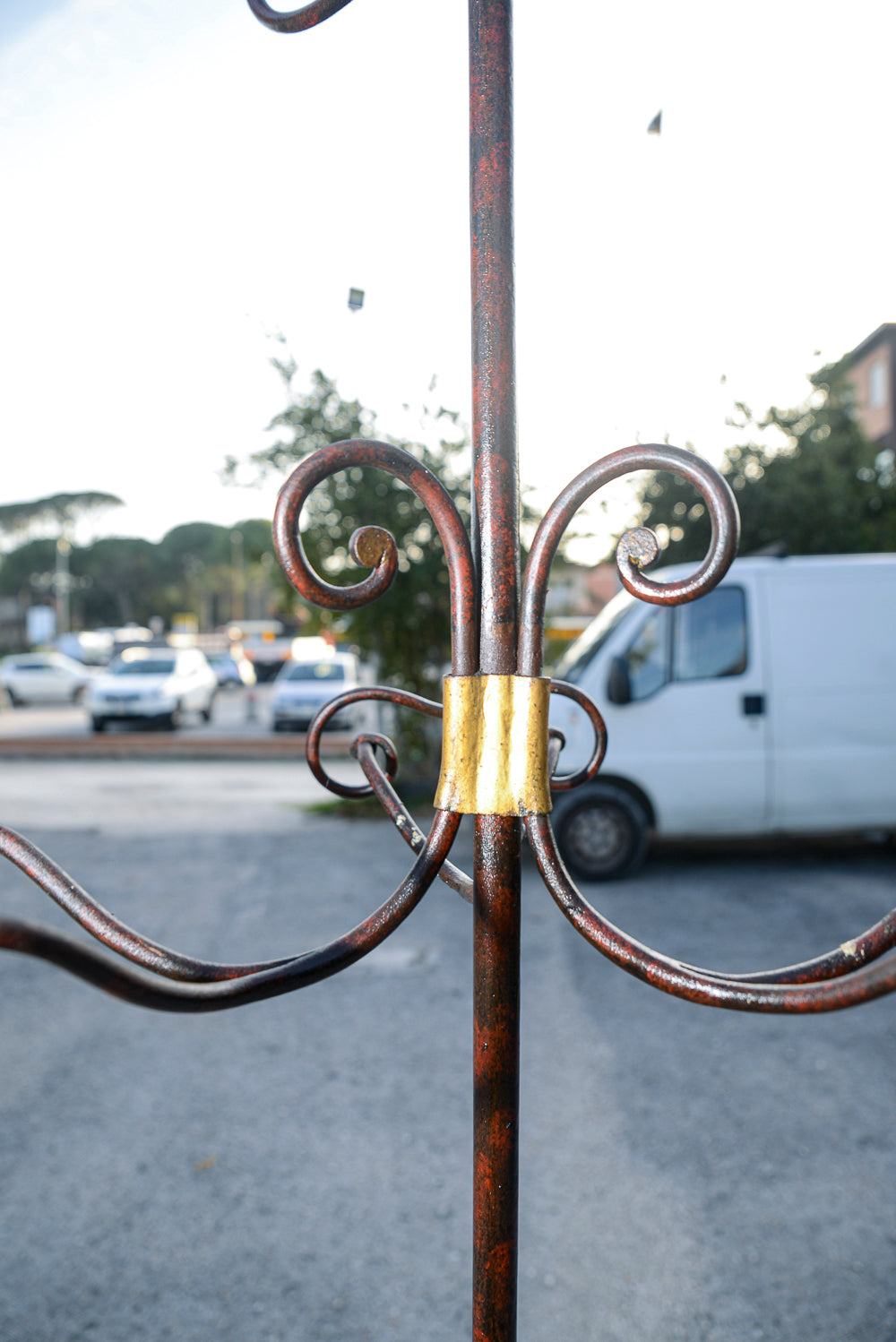 Appendiabiti in ferro battuto originale dell' epoca 1800