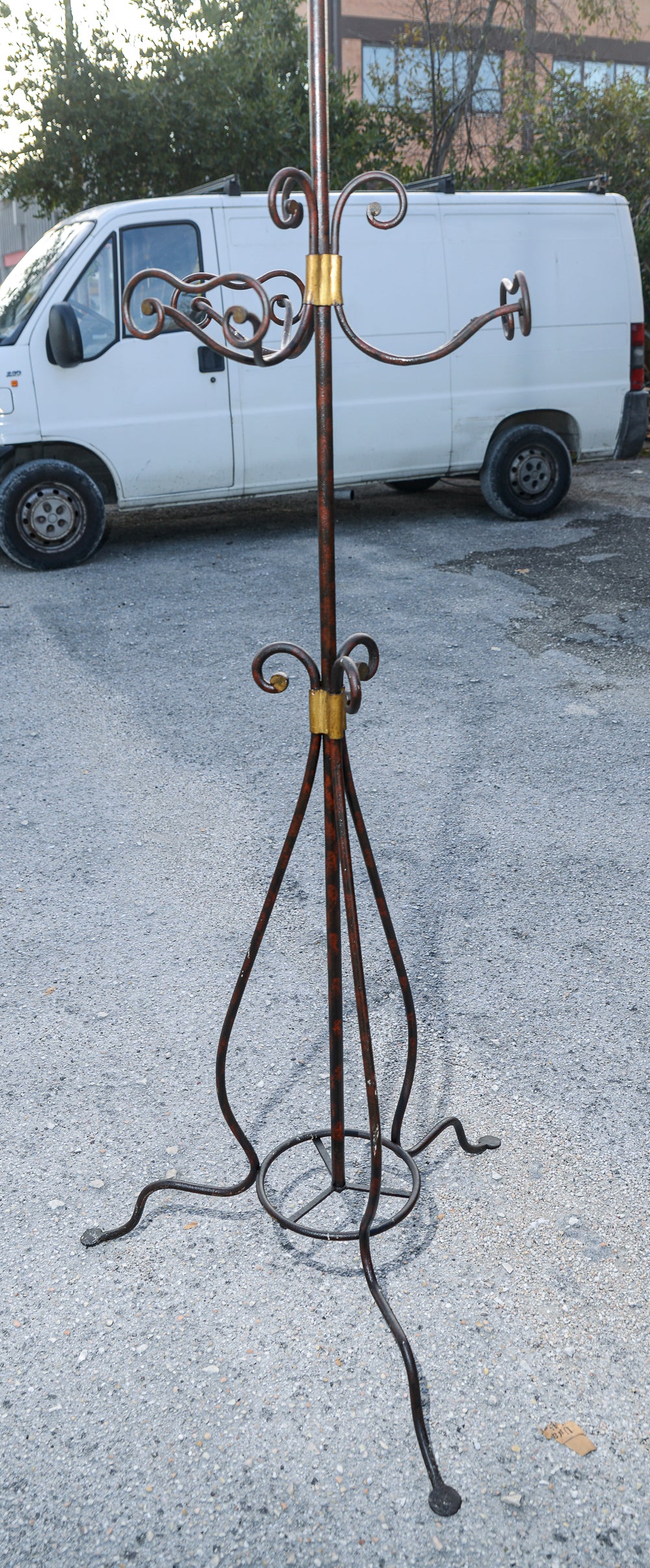 Appendiabiti in ferro battuto originale dell' epoca 1800