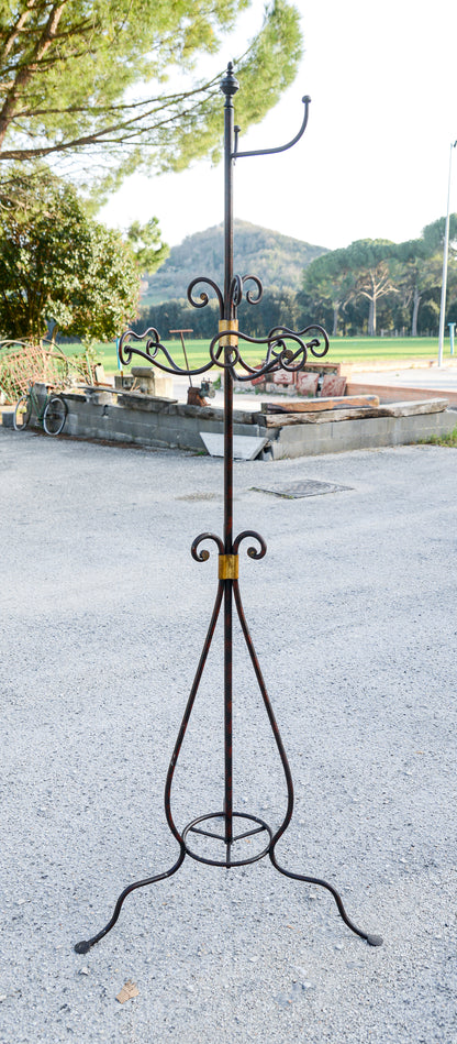 Appendiabiti in ferro battuto originale dell' epoca 1800