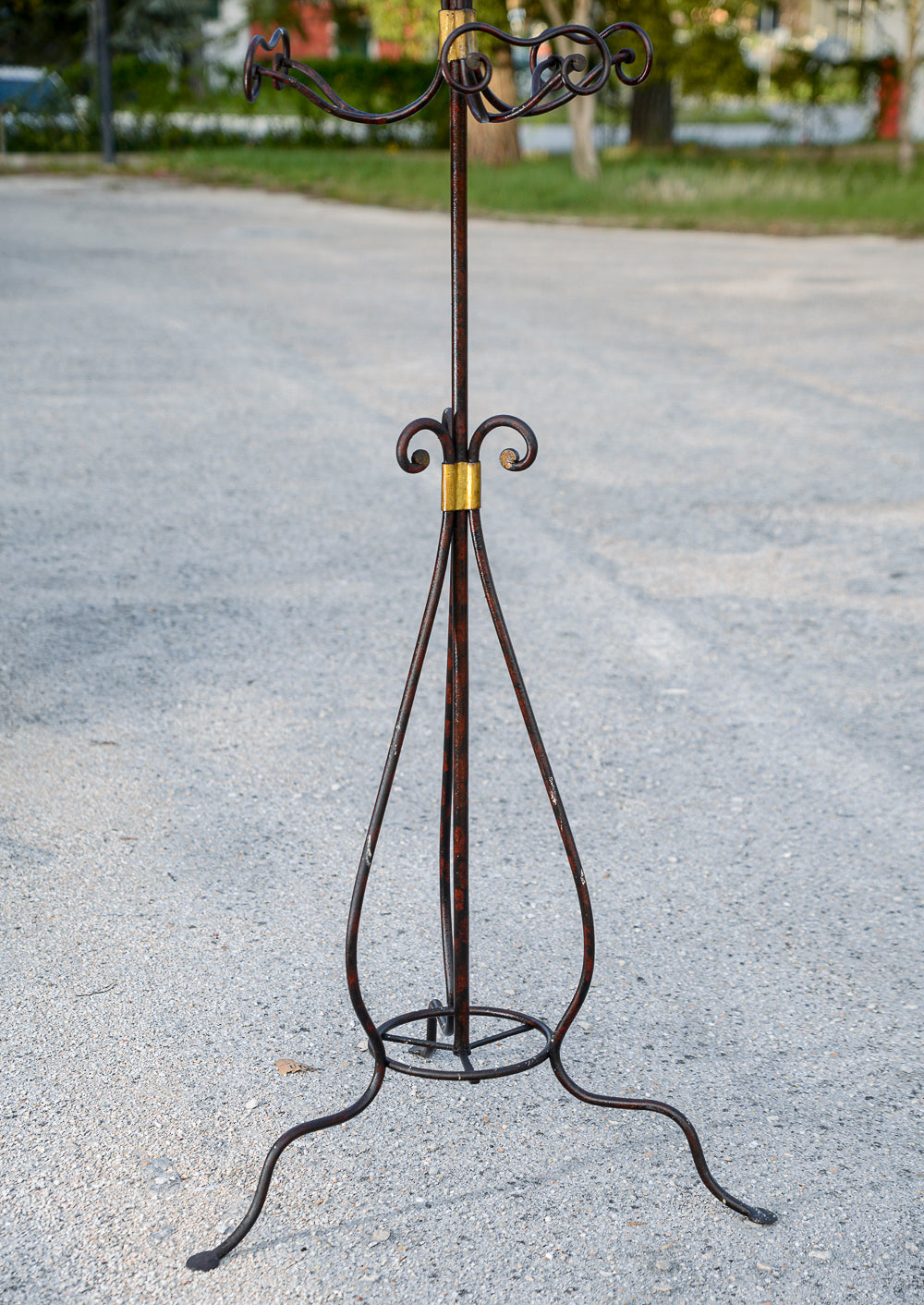 Appendiabiti in ferro battuto originale dell' epoca 1800