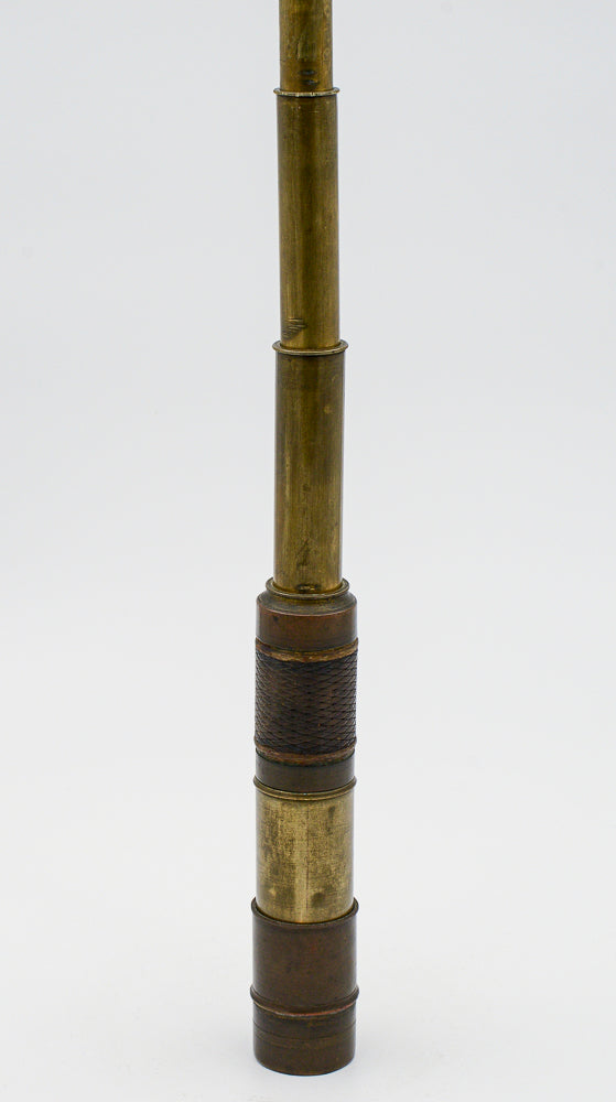 Cannocchiale piccolo navale nave ottone e vetro funzionante segni del tempo  epoca 900