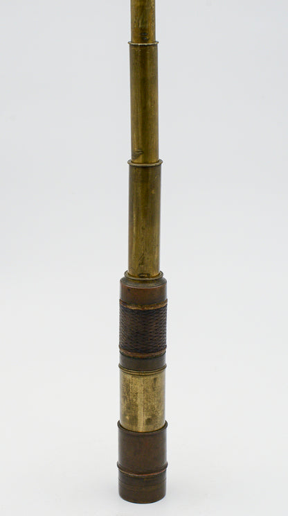 Cannocchiale piccolo navale nave ottone e vetro funzionante segni del tempo  epoca 900
