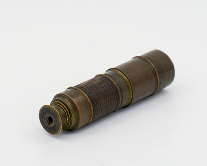 Cannocchiale piccolo navale nave ottone e vetro funzionante segni del tempo  epoca 900
