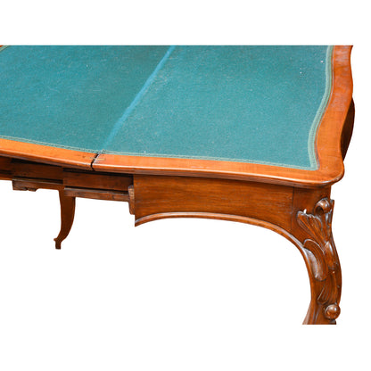 Tavolo da gioco in noce Italia 1860