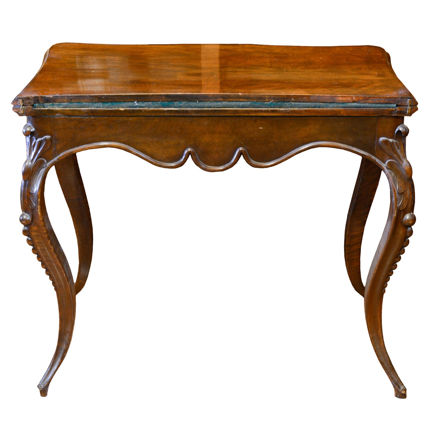 Tavolo da gioco in noce Italia 1860