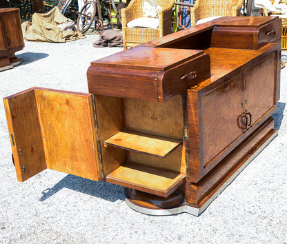 Credenza con specchio originale design italiano dell'Art Decò  di Osvaldo Borsari