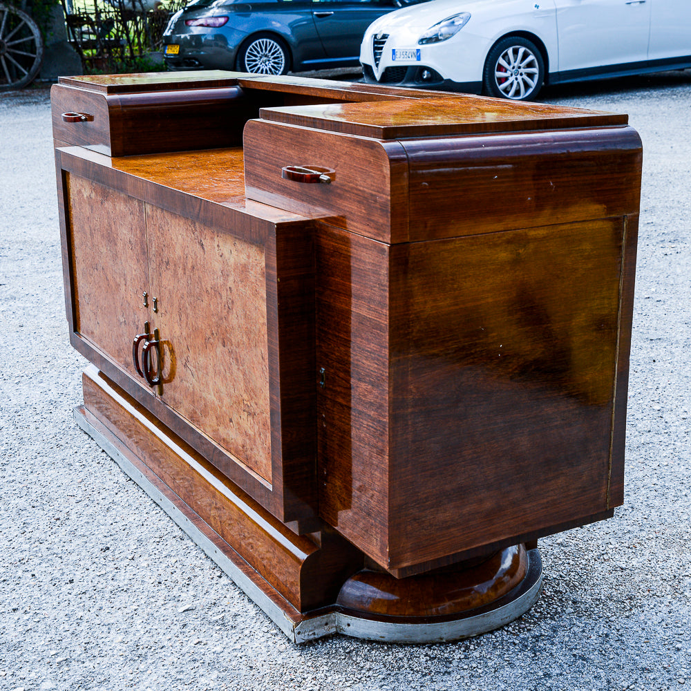 Credenza con specchio originale design italiano dell'Art Decò  di Osvaldo Borsari