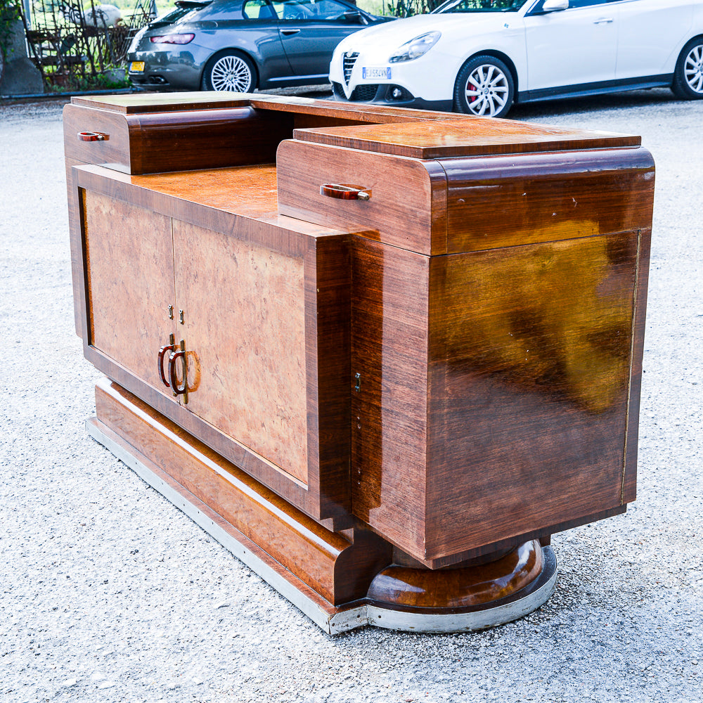 Credenza con specchio originale design italiano dell'Art Decò  di Osvaldo Borsari