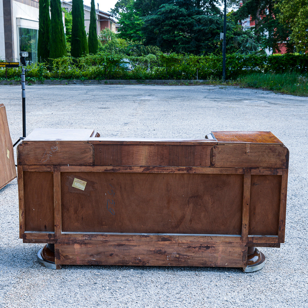 Credenza con specchio originale design italiano dell'Art Decò  di Osvaldo Borsari